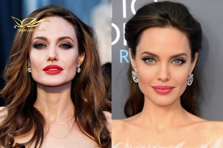 Angelina Jolie - được xếp vào hàng ngũ những người đẹp nhất thế giới với gương mặt chữ điền ấn tượng